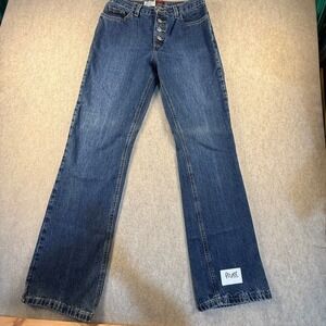 Zena Jeans Vintage 90s Straight Leg Denim Pants Medium Wash Button Fly Size 6